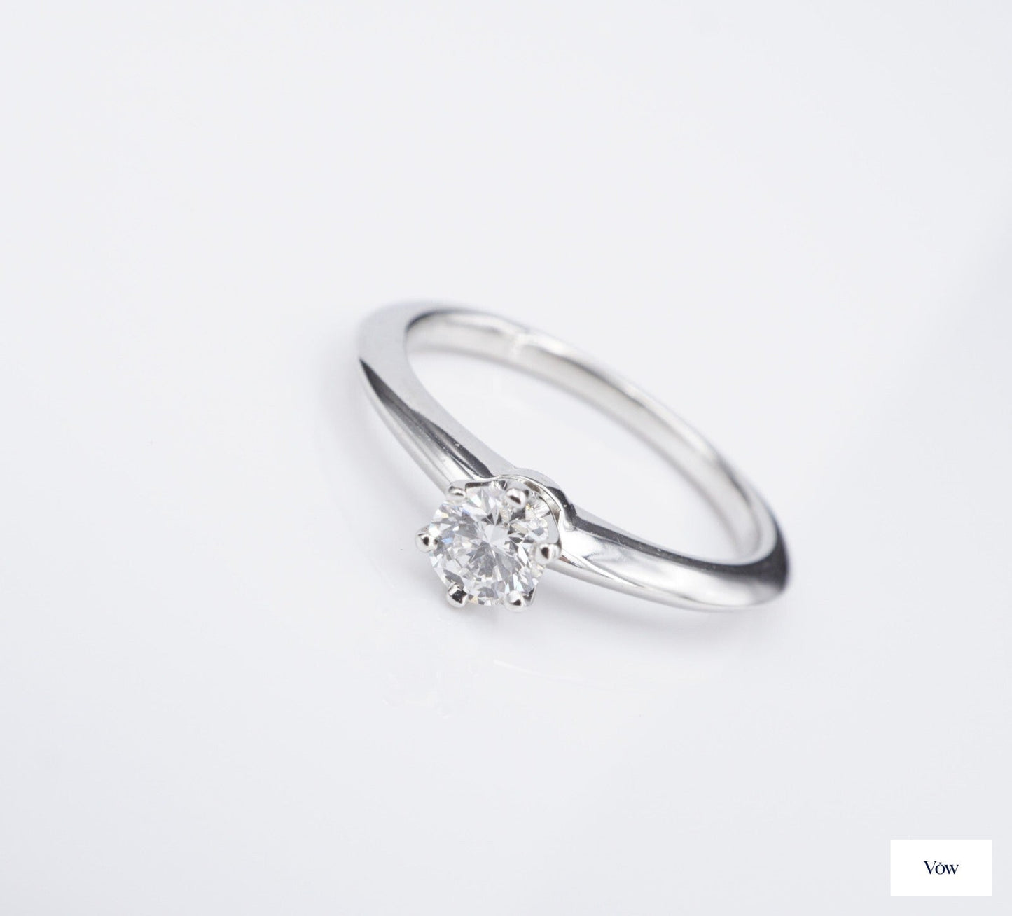 Tiffany & Co. Round Diamond Ring — 0.31ct, Platinum — Authentic Pre-Owned