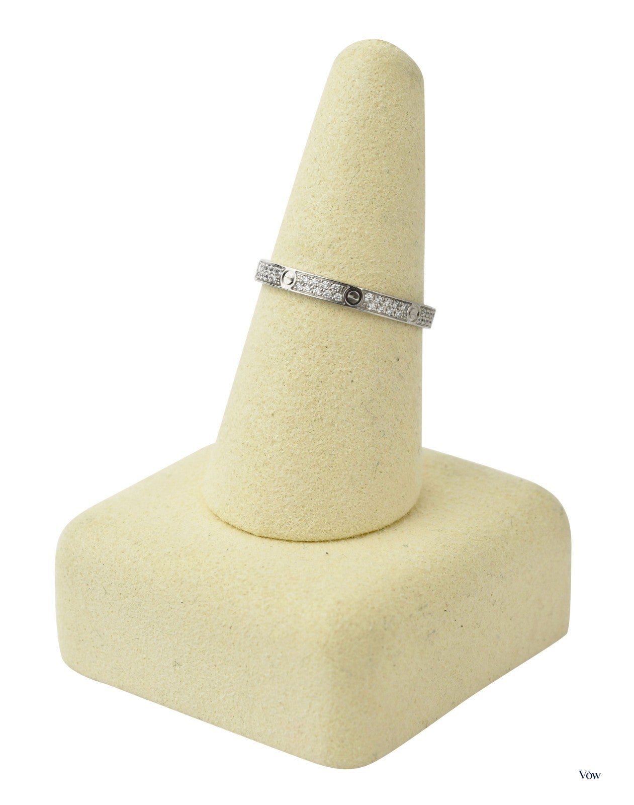 Cartier Love Ring — 0.19ct Pave Diamonds, 18k White Gold — Authentic Pre-Owned