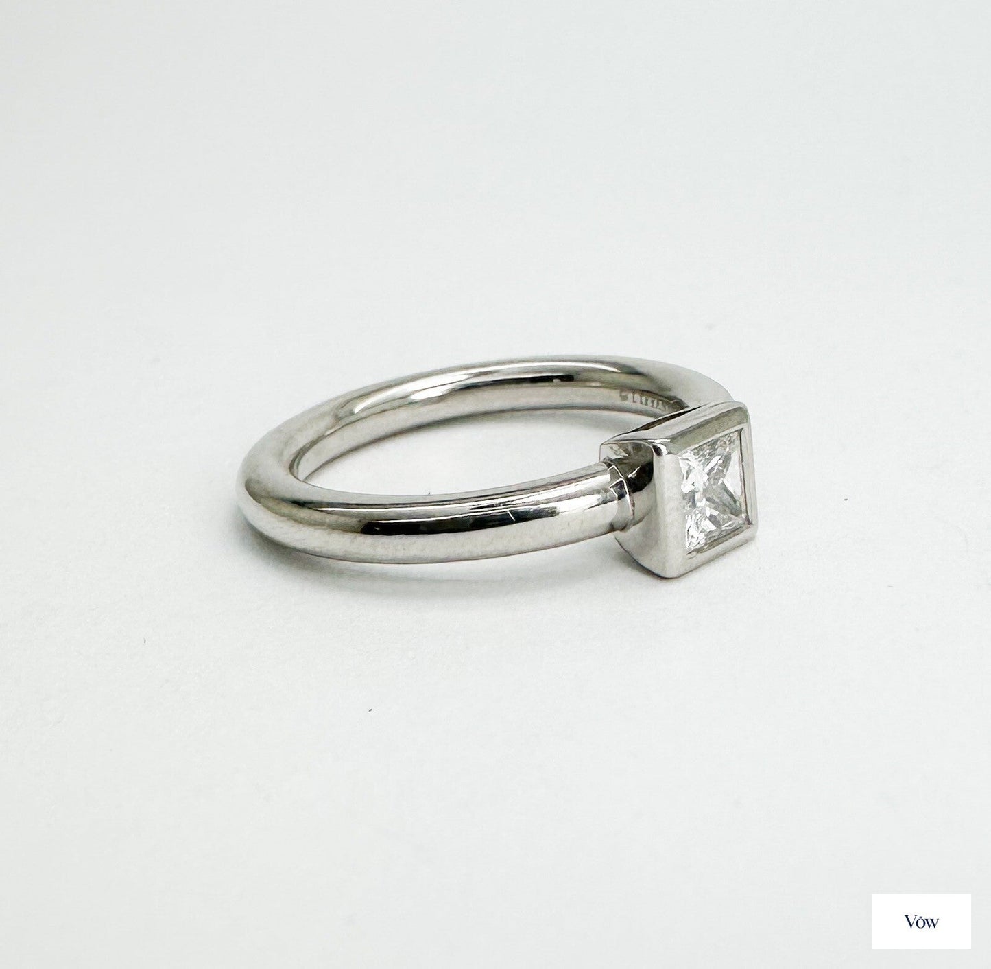 Tiffany & Co. Princess Diamond Ring — 34.00ct Platinum — Authentic Pre-Owned