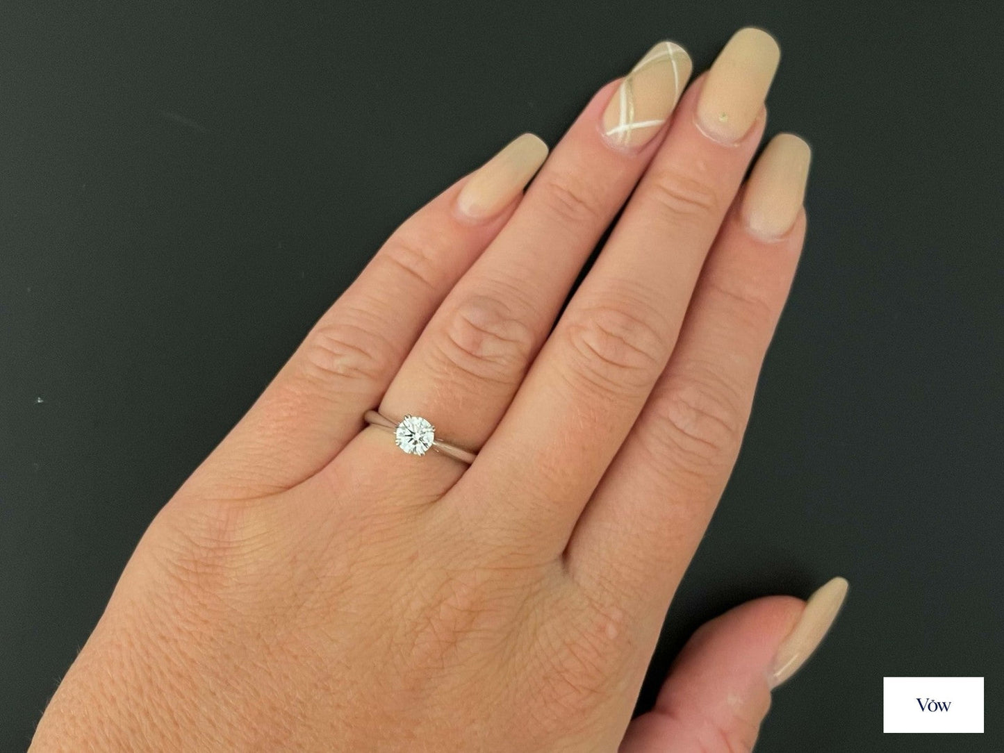 Harry Winston Solitaire Diamond Ring — 0.57ct Round, Platinum — Authentic Pre-Owned