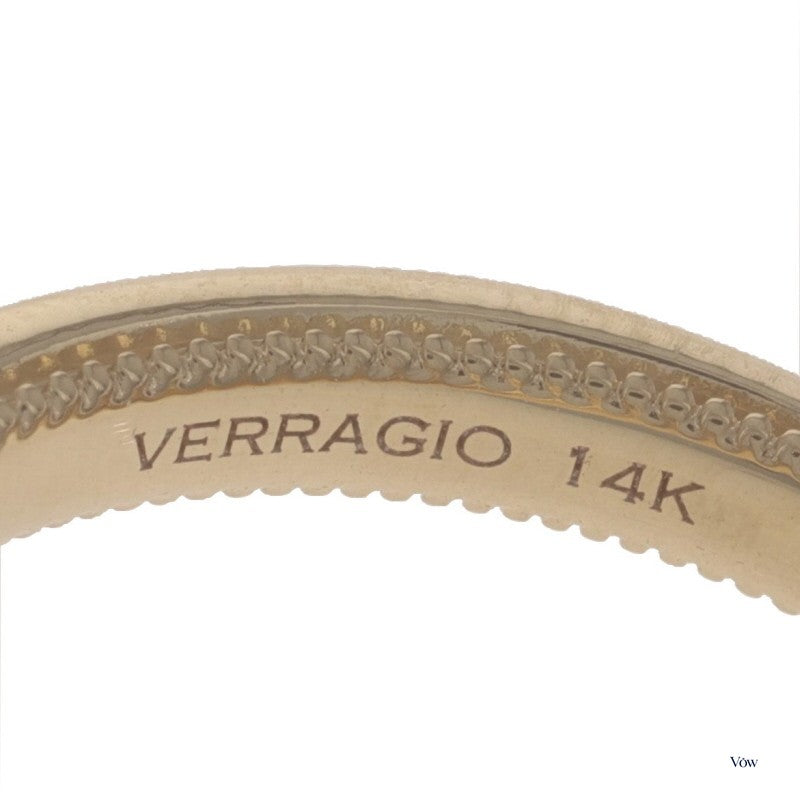 Verragio Semi-Mount Halo — 0.60ct Oval, 14k Yellow Gold — Authentic Pre-Owned