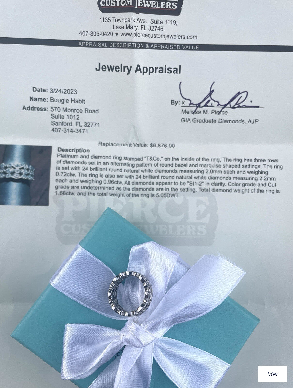 Tiffany & Co. Jazz Diamond Ring — Platinum, Size 5 — Authentic Pre-Owned