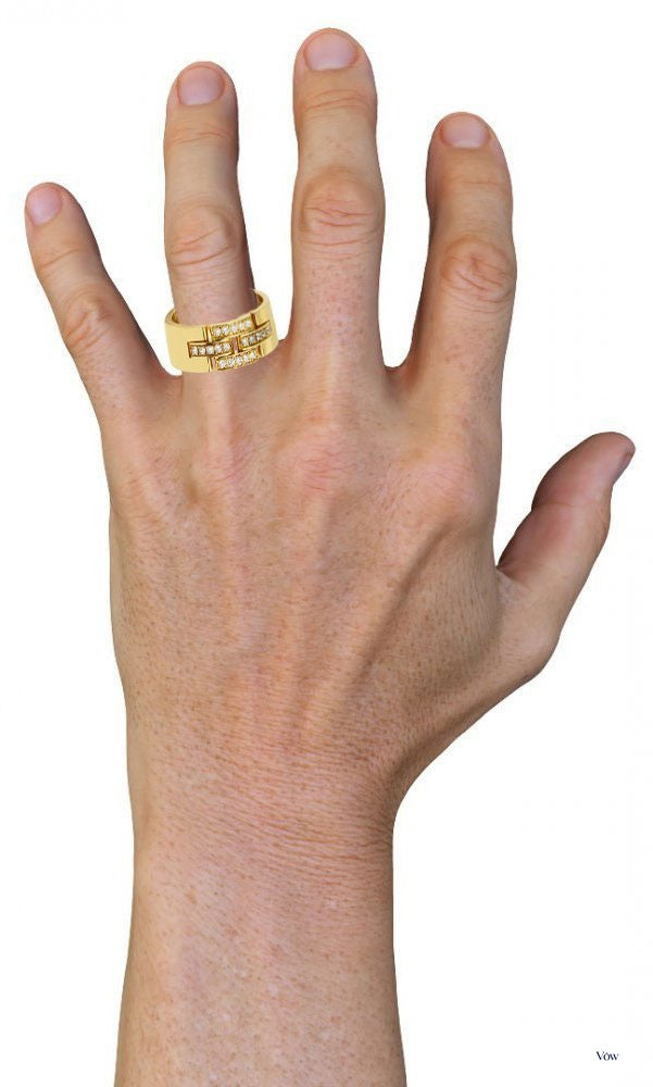 Cartier Maillon Panthère Diamond Ring — 18k Yellow Gold — Authentic Pre-Owned
