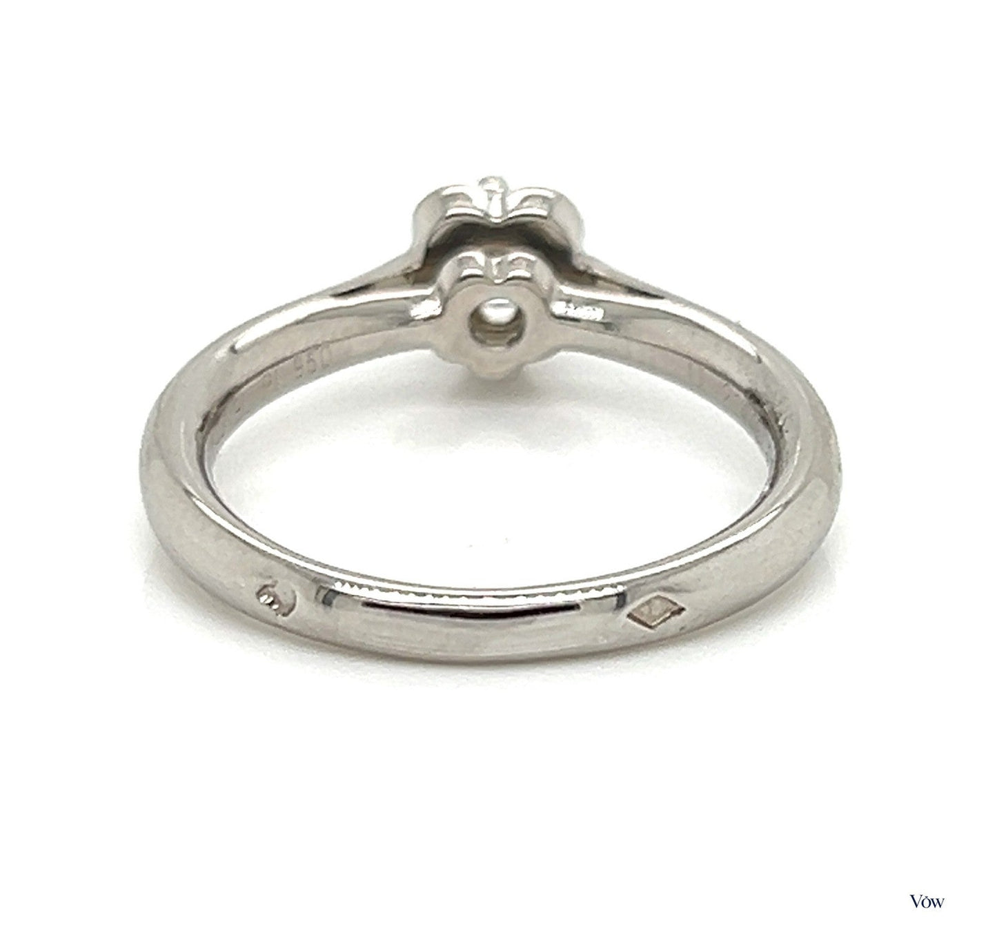 Chanel Camellia Diamond Ring — 0.25ct Round, Platinum — Authentic Pre-Owned