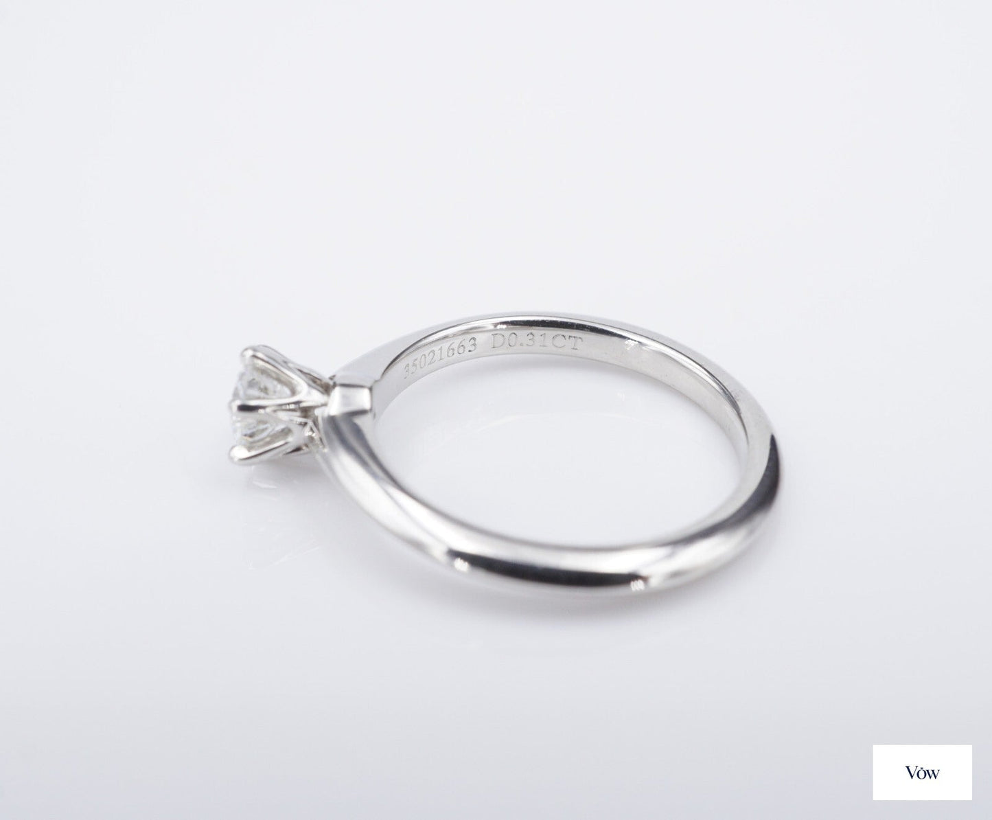 Tiffany & Co. Round Diamond Ring — 0.31ct, Platinum — Authentic Pre-Owned