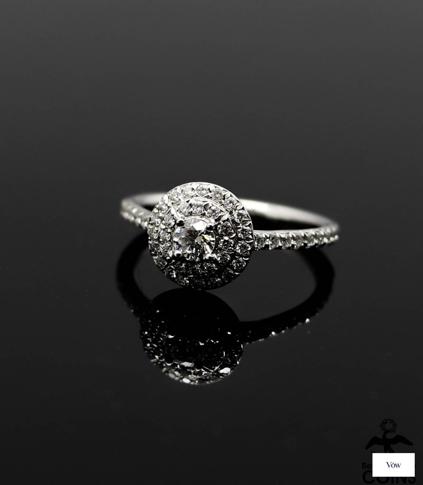 Tiffany & Co. Diamond Halo Engagement Ring — 0.46ct, Platinum — Authentic Pre-Owned