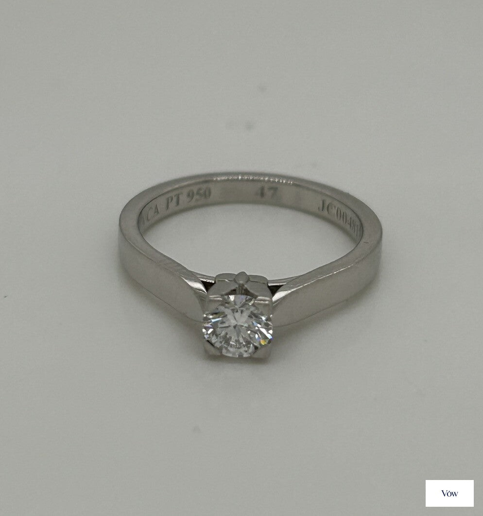 Van Cleef & Arpels Round Diamond Ring — 0.30ct, Platinum — Authentic Pre-Owned