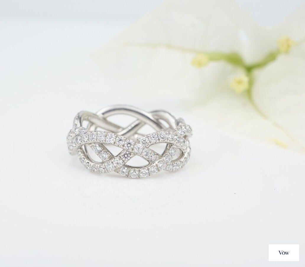 David Yurman Wisteria Diamond Band — 1.16ct, Platinum — Authentic Pre-Owned