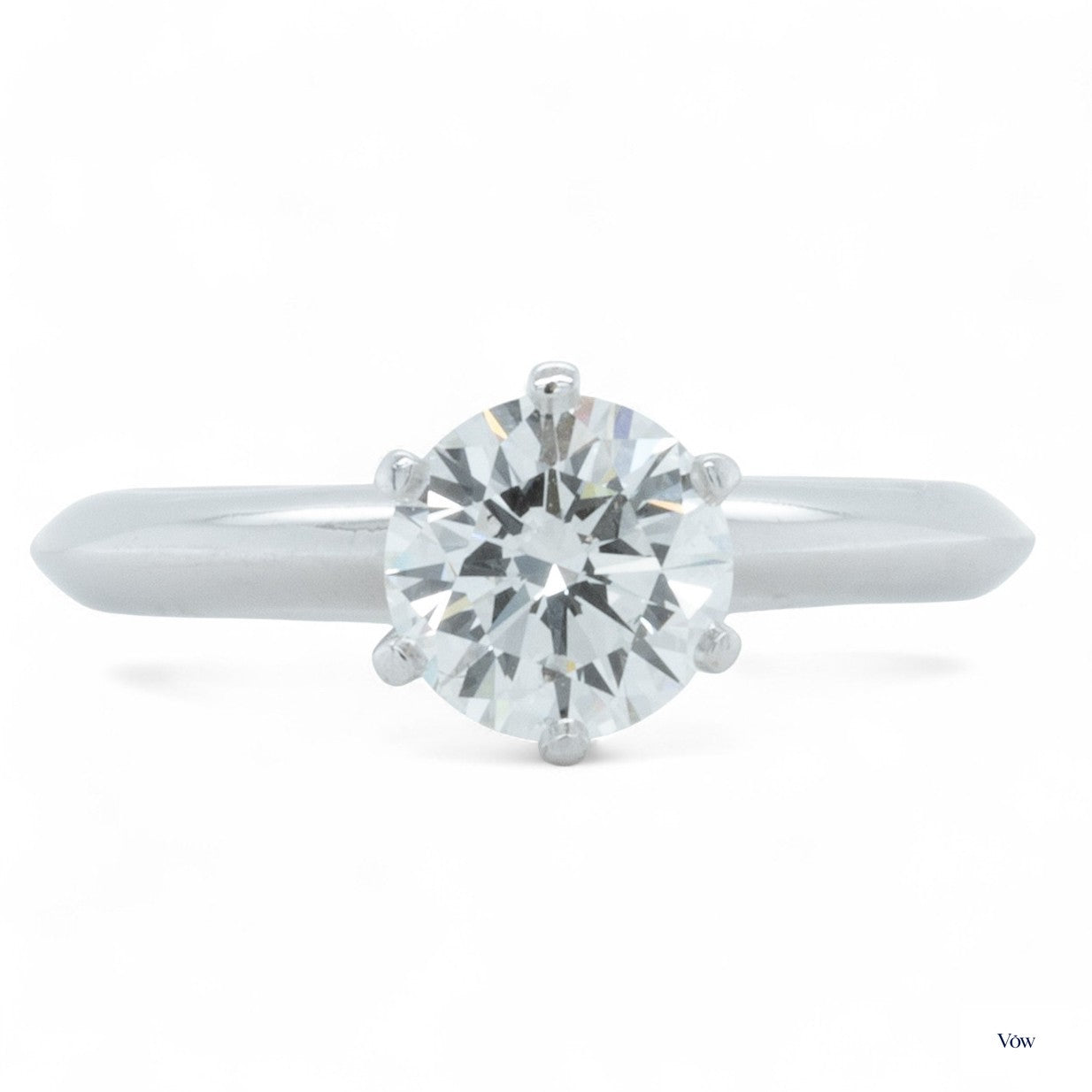 Tiffany & Co. Round Diamond Engagement Ring — 0.95ct, Platinum — Authentic Pre-Owned