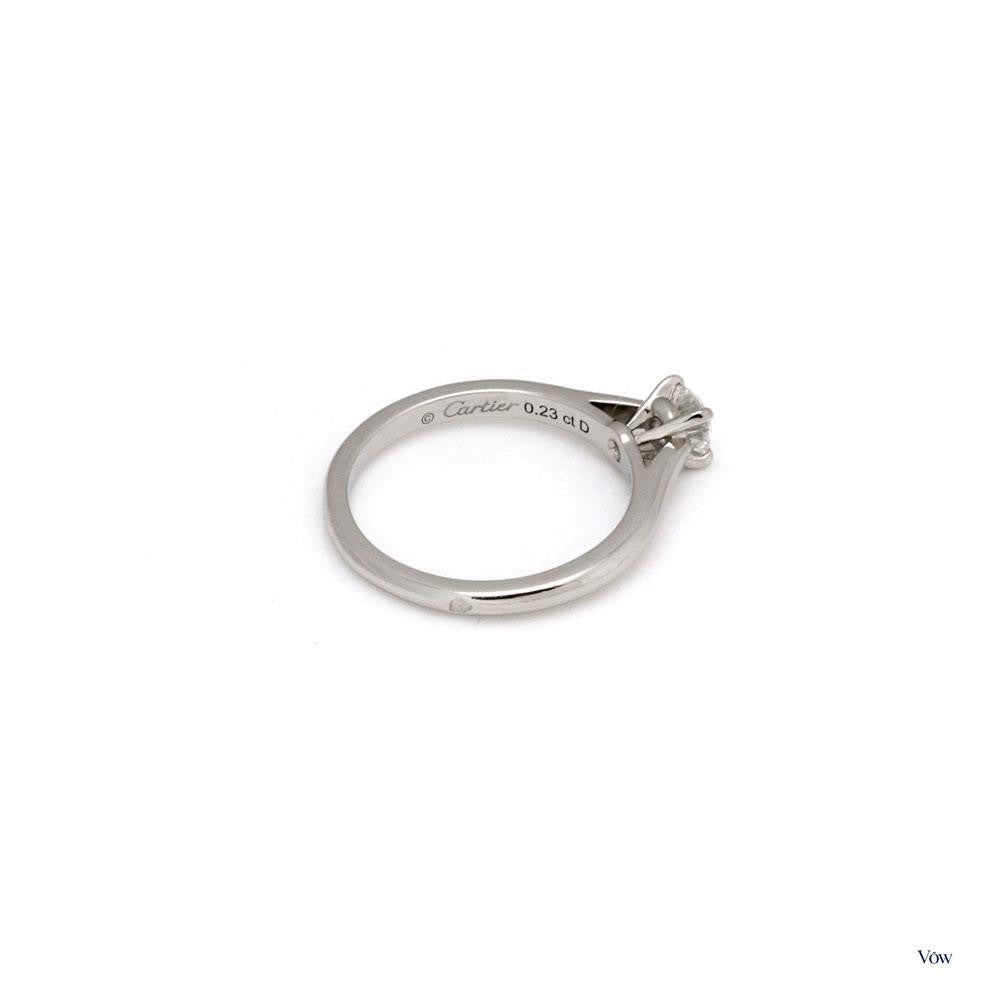 Cartier Solitaire Diamond Ring — 0.23ct Round, Platinum — Authentic Pre-Owned