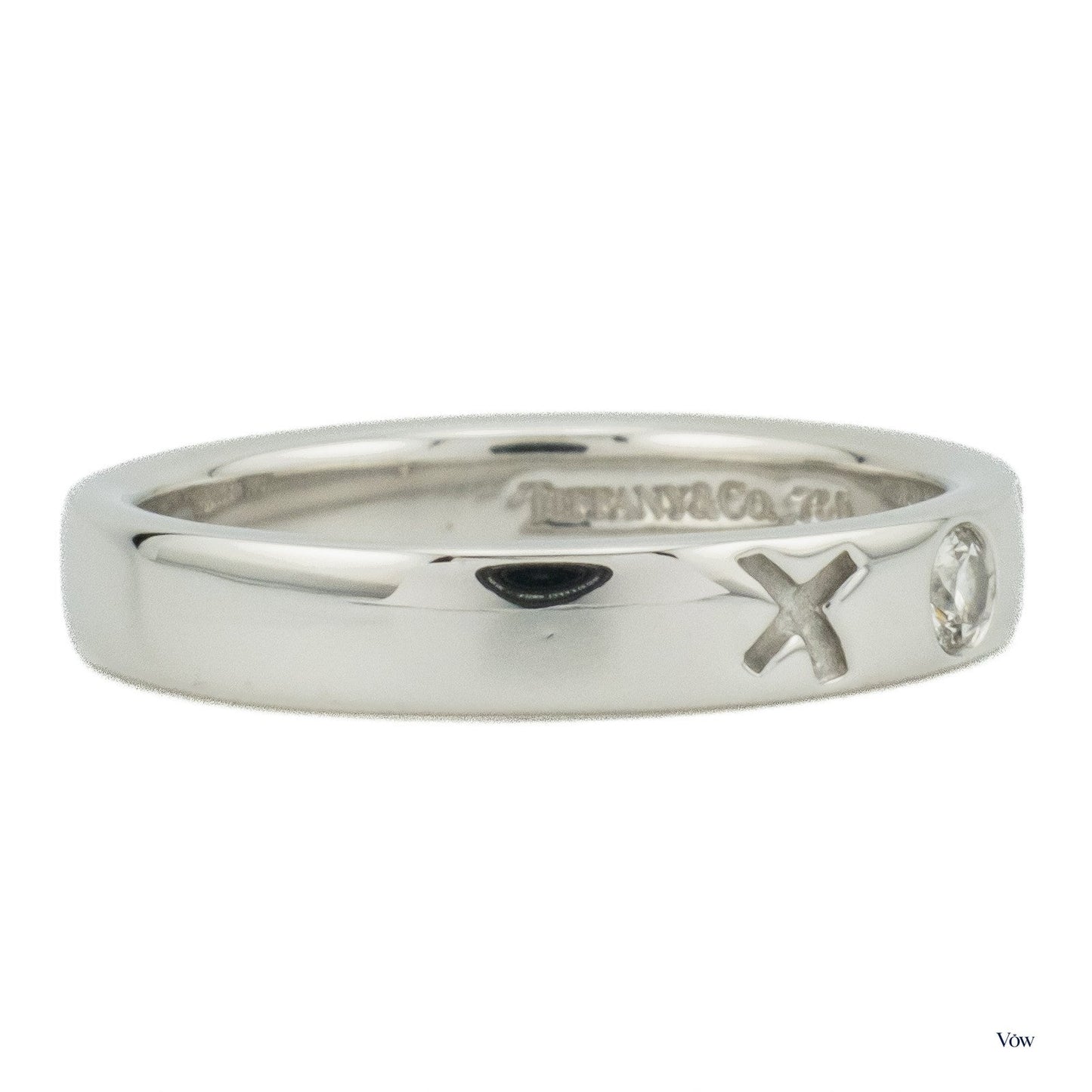 Tiffany & Co. Round Diamond Solitaire — 0.10ct, White Gold — Authentic Pre-Owned