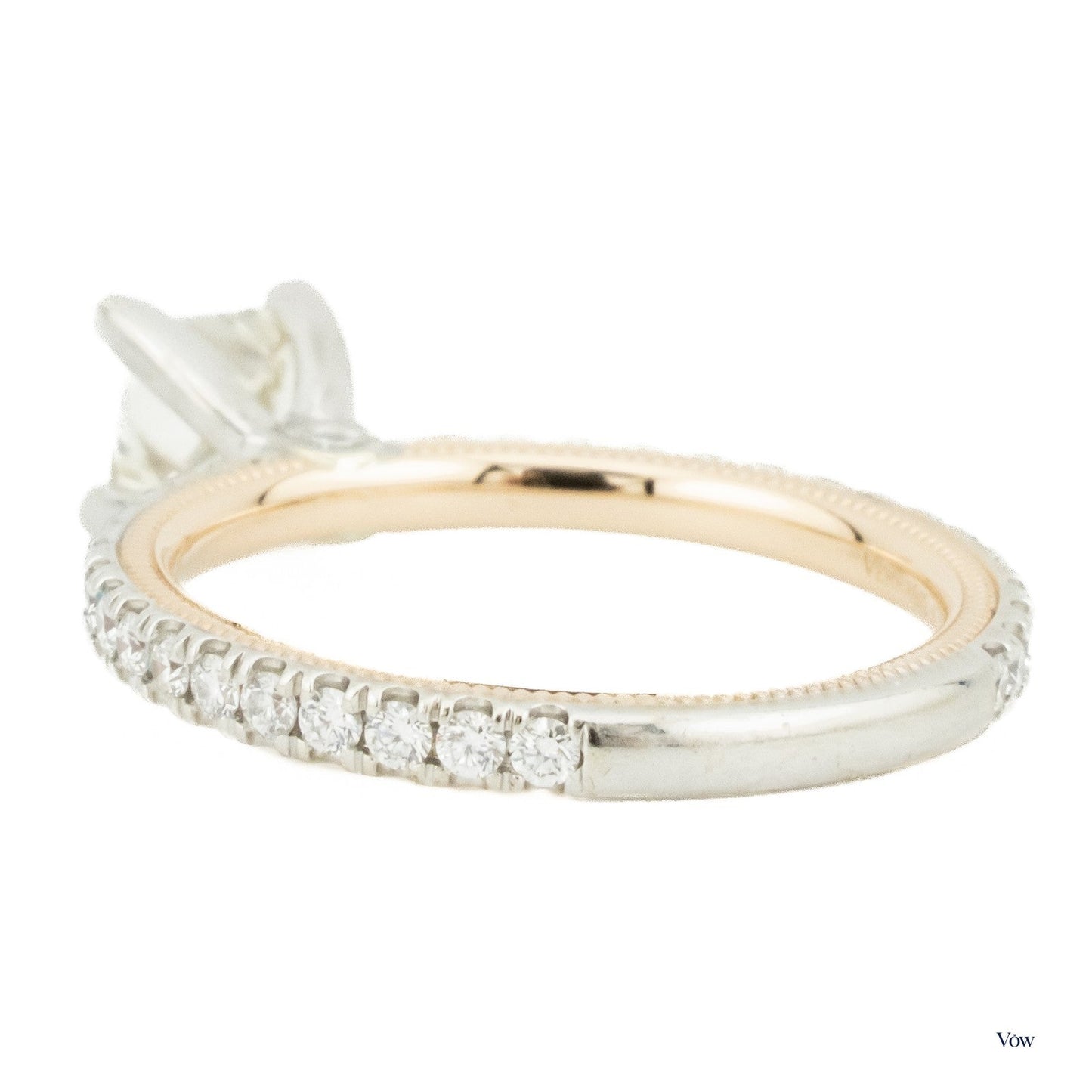 Verragio 0.70ct Princess Diamond Ring — Two-Tone Gold — Authentic Pre-Owned