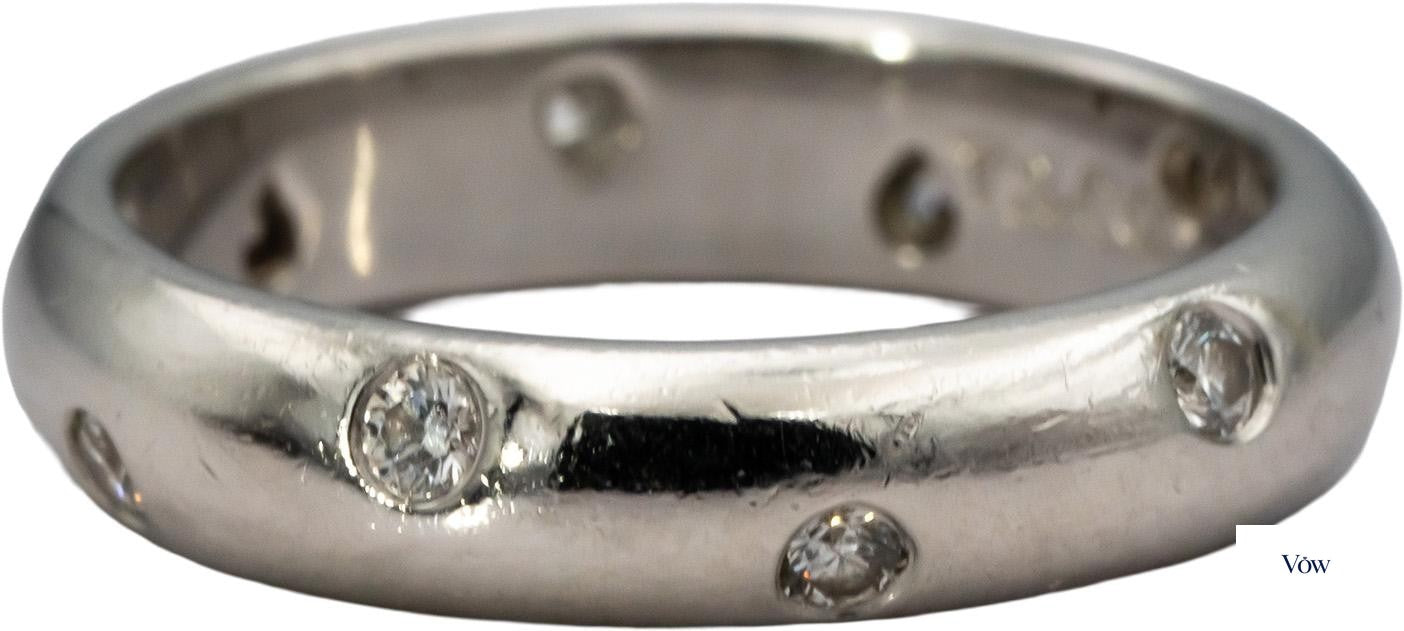 Tiffany & Co. Etoile Round Diamond Ring — 0.30ct Platinum — Authentic Pre-Owned