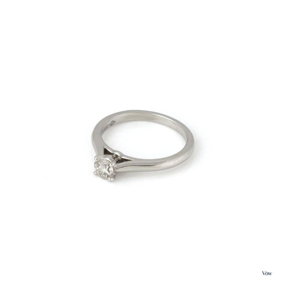 Cartier Solitaire Diamond Ring — 0.23ct Round, Platinum — Authentic Pre-Owned
