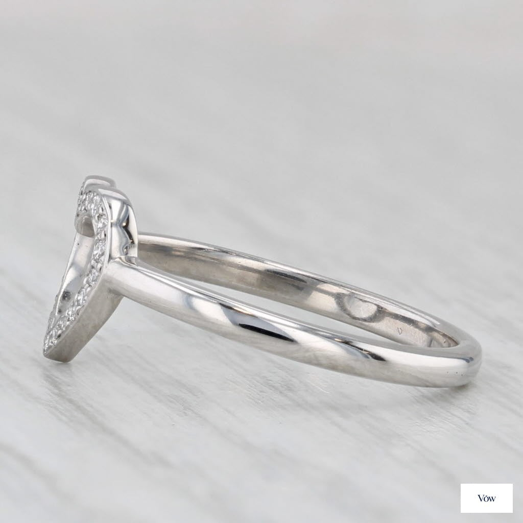 Tiffany & Co. Open Heart Diamond Ring — 0.06ct, Platinum — Authentic Pre-Owned