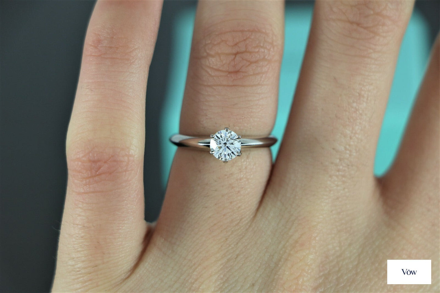 Tiffany & Co. Round Diamond Engagement Ring — 0.61ct Platinum — Authentic Pre-Owned