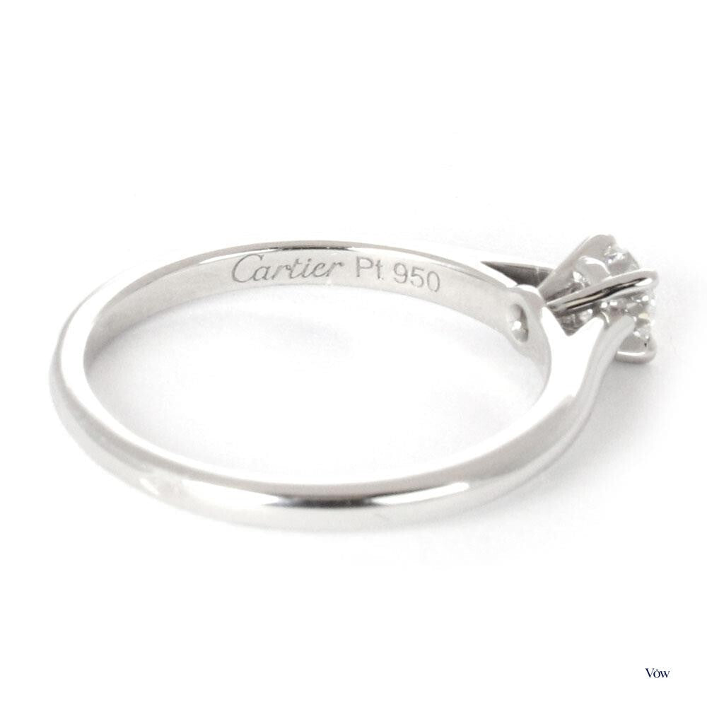 Cartier Solitaire Diamond Ring — 0.18ct Round, Platinum — Authentic Pre-Owned