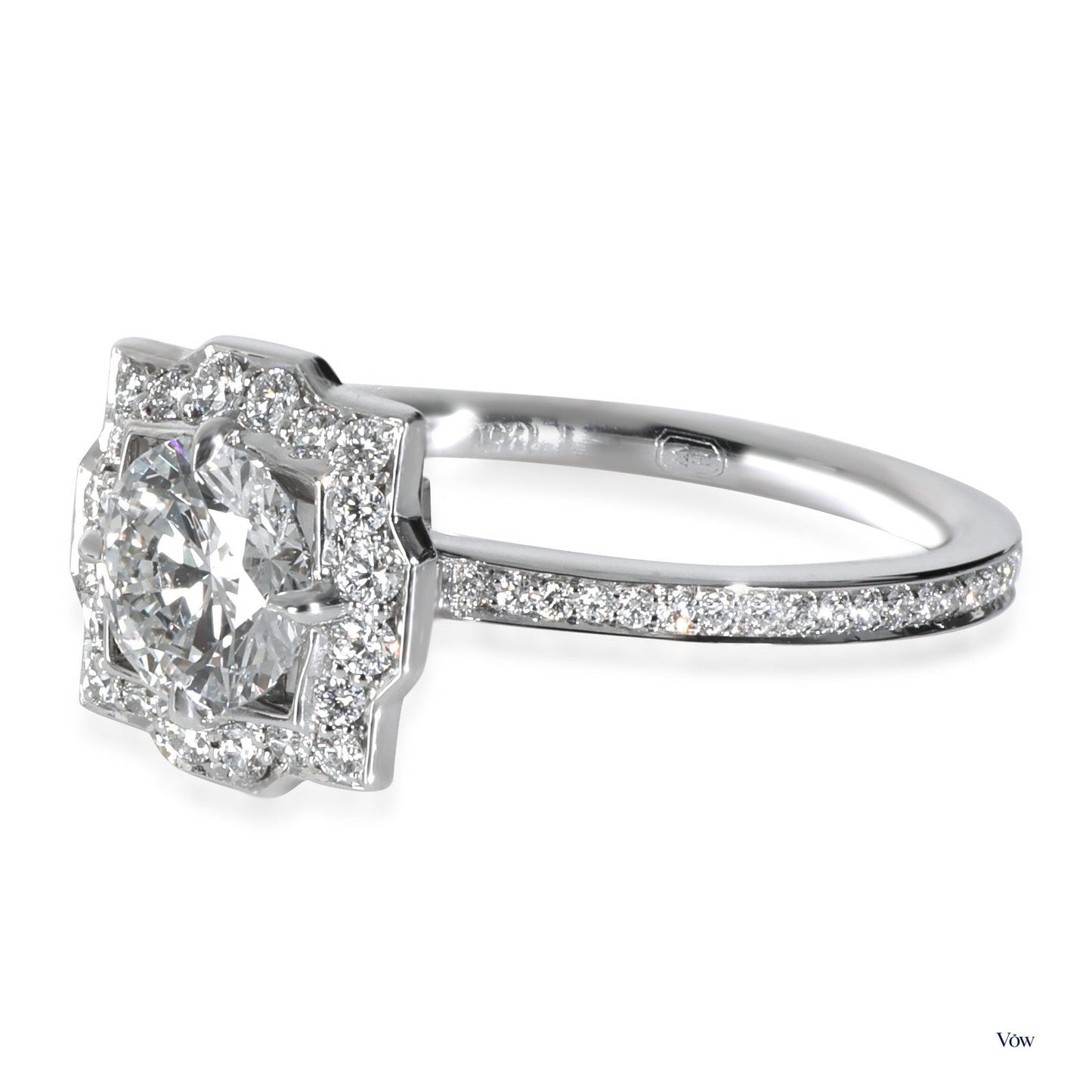 Harry Winston Belle — 0.55ct Diamond Engagement Ring, Platinum — Authentic Pre-Owned