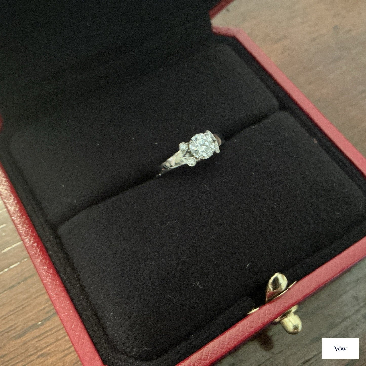 Cartier Ballerine Solitaire — 0.41ct Diamond, 18K White Gold — Authentic Pre-Owned