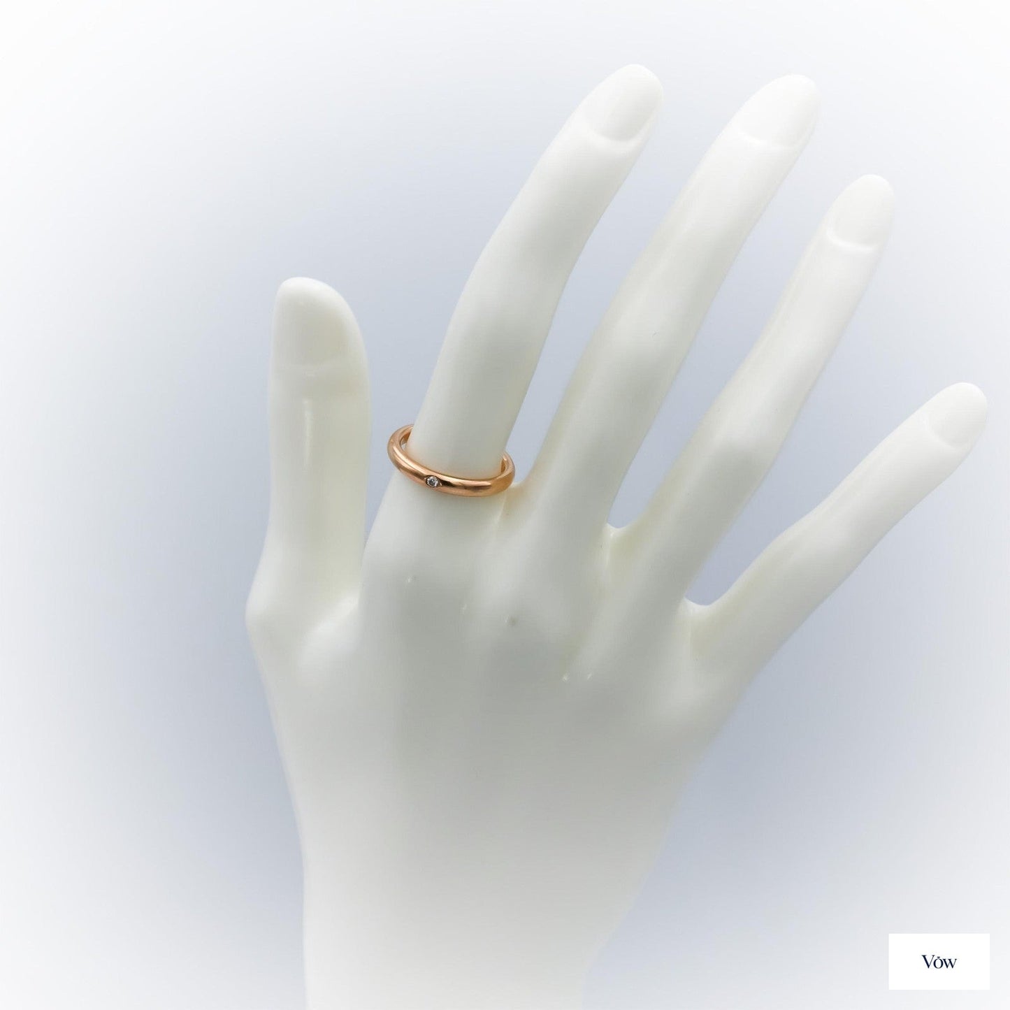 Tiffany & Co. Round Diamond Solitaire Band — 0.02ct Rose Gold — Authentic Pre-Owned