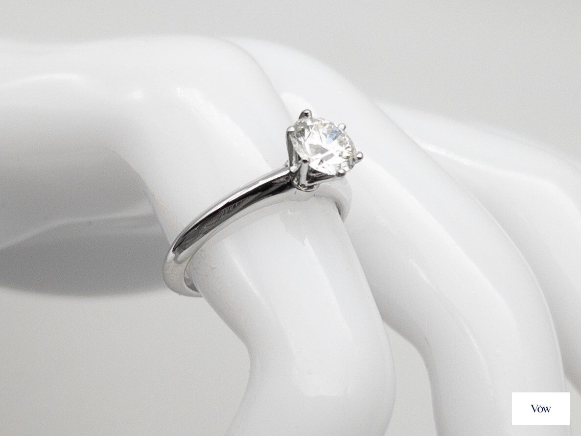 Tiffany & Co. Round Diamond Engagement Ring — 1.24ct, Platinum — Authentic Pre-Owned