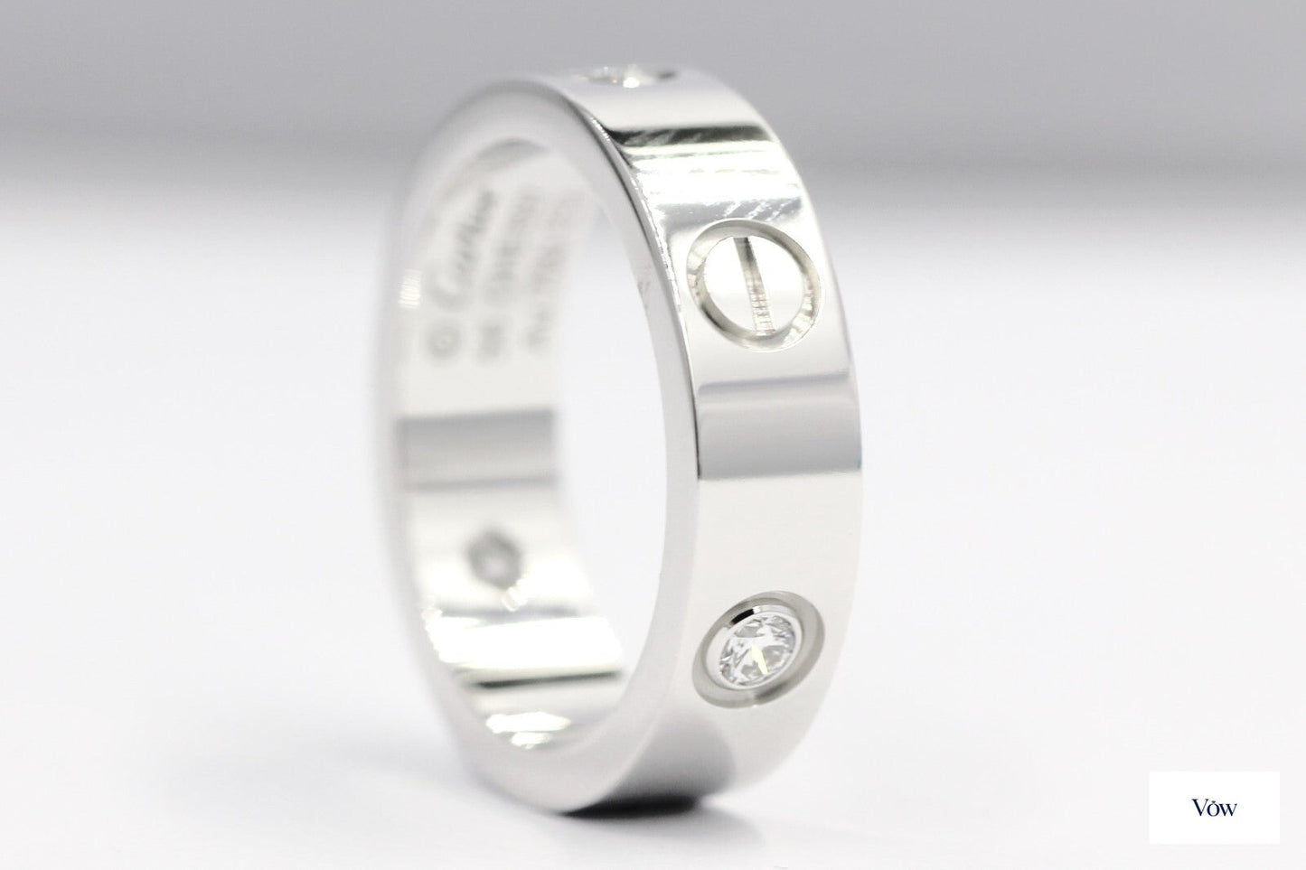 Cartier Love Ring — 0.22ct Round Diamond, 18K White Gold — Authentic Pre-Owned