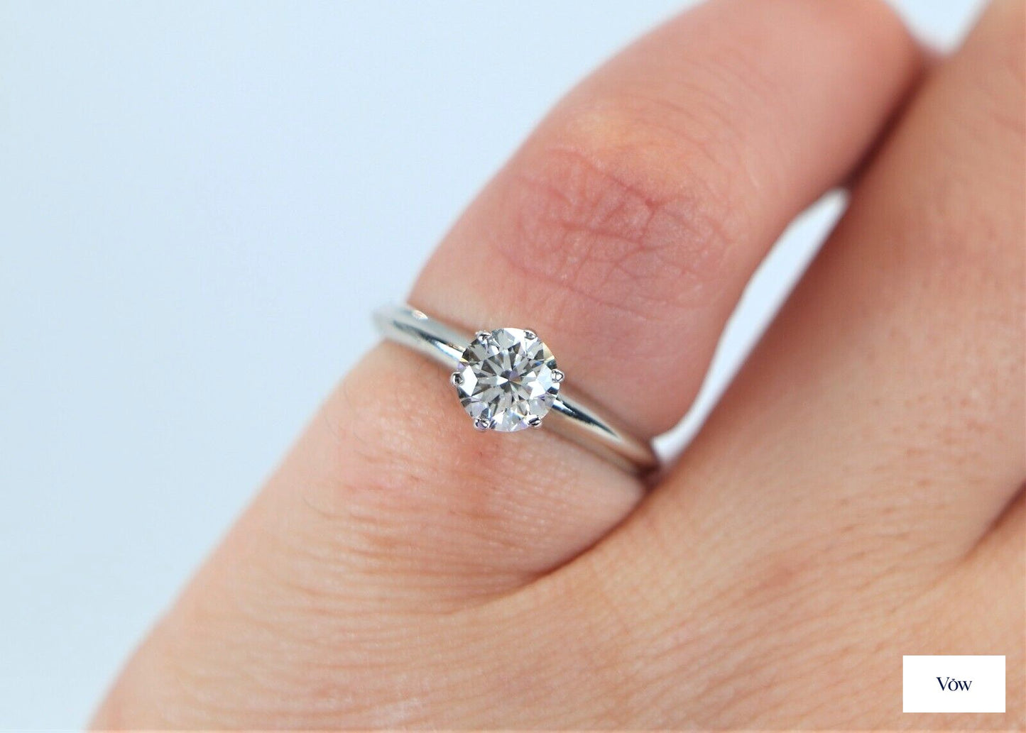 Tiffany & Co. Platinum Round Diamond Ring — 0.70ct — Authentic Pre-Owned