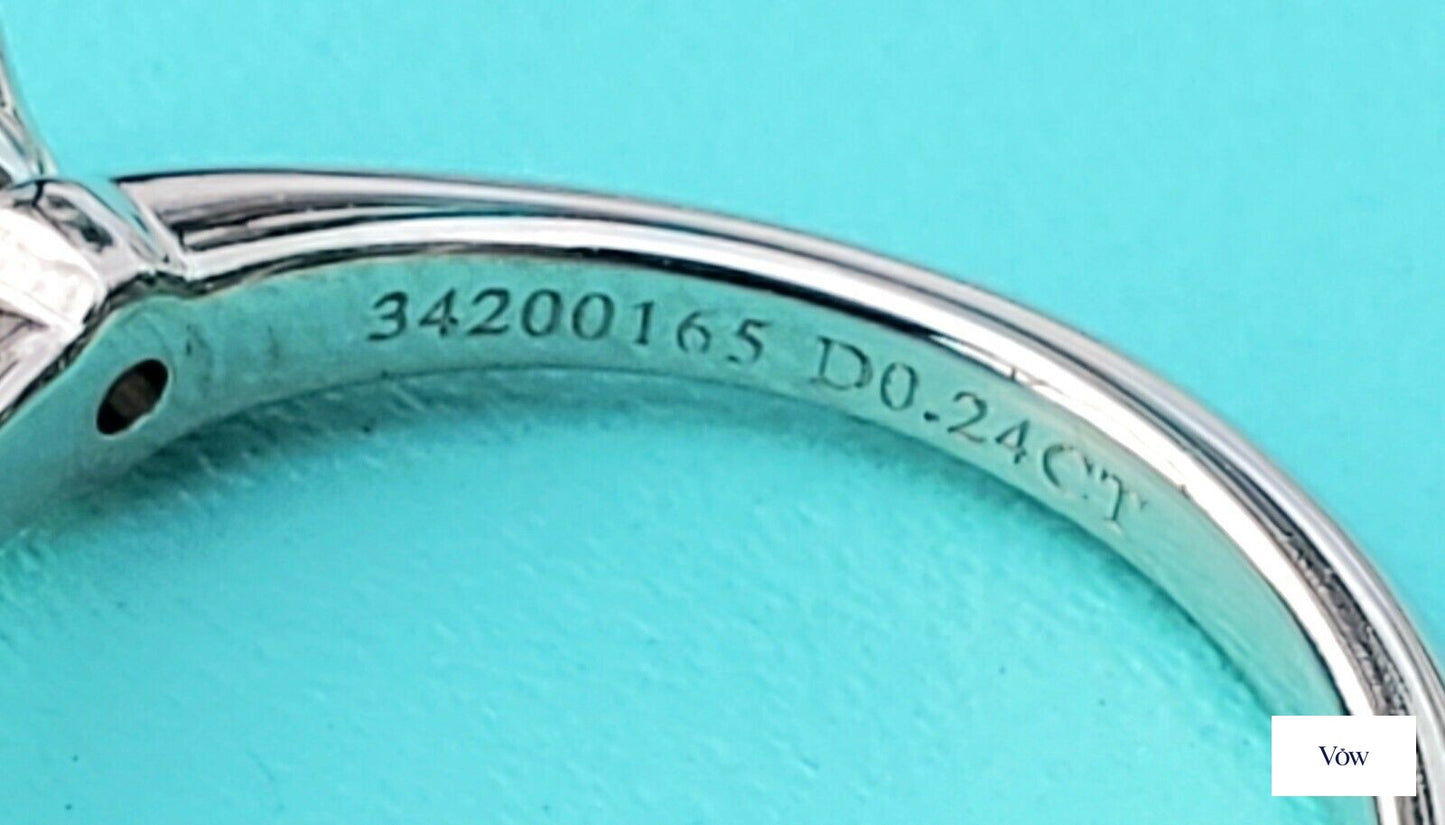 Tiffany & Co. Round Solitaire Diamond Ring — 0.24ct, Platinum — Authentic Pre-Owned