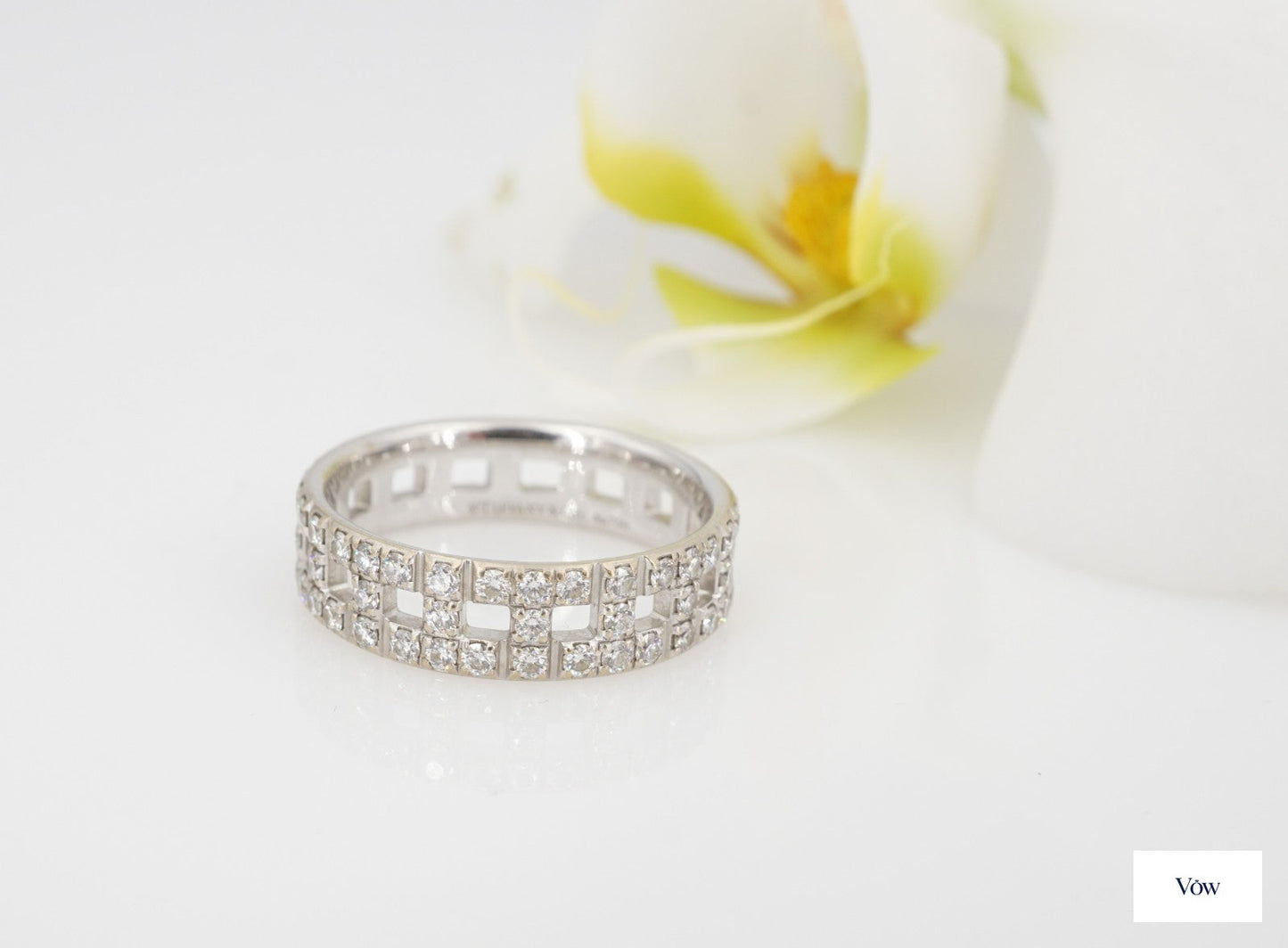 Tiffany & Co. T Ring — 0.99ct Diamond, 18k White Gold — Authentic Pre-Owned