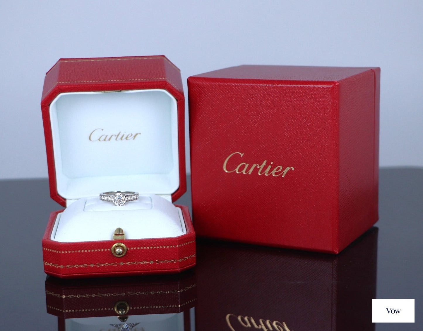 Cartier 1895 Platinum Diamond Ring — 0.73ct Round — Authentic Pre-Owned