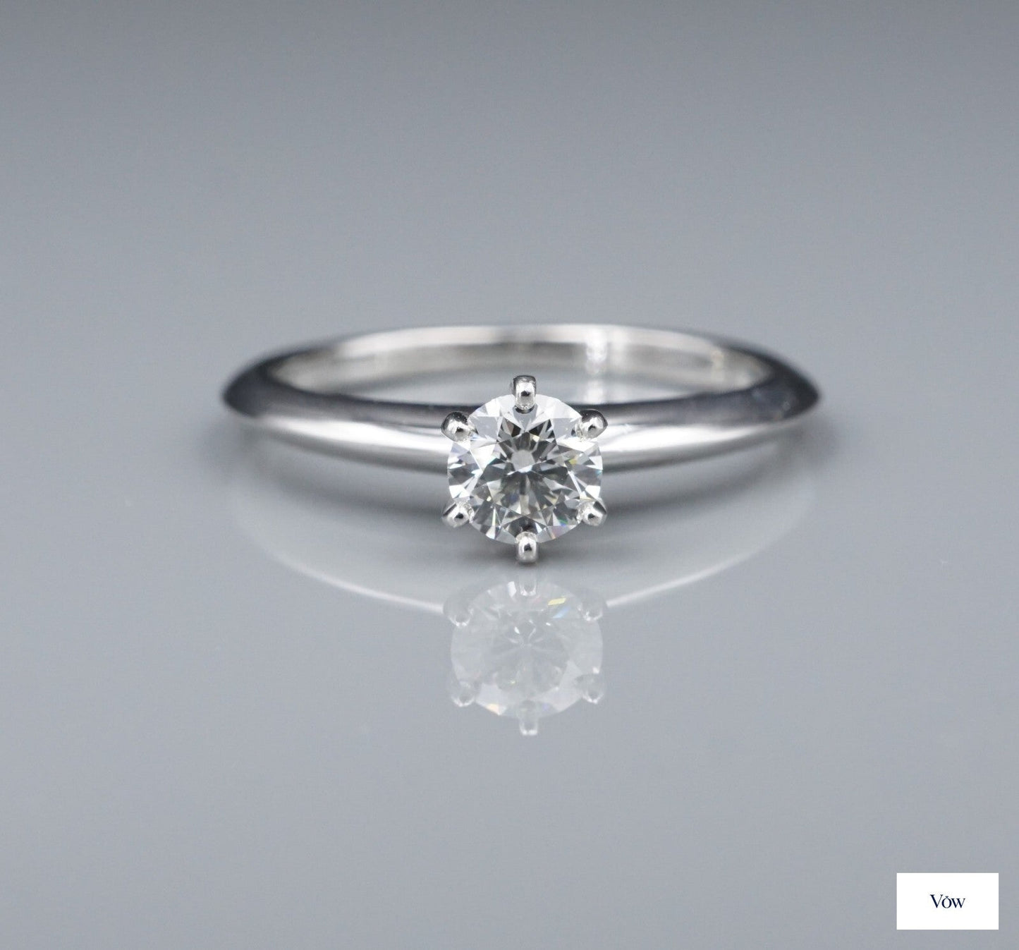 Tiffany & Co. Round Diamond Solitaire — 0.33ct, Platinum — Authentic Pre-Owned