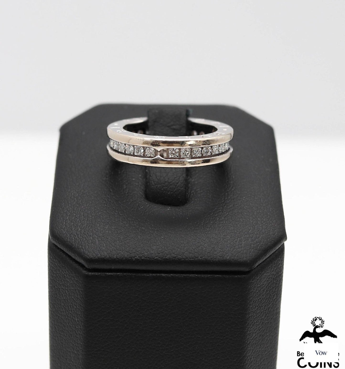 Bulgari Diamond Band Ring — 0.5ct White Gold — Authentic Pre-Owned
