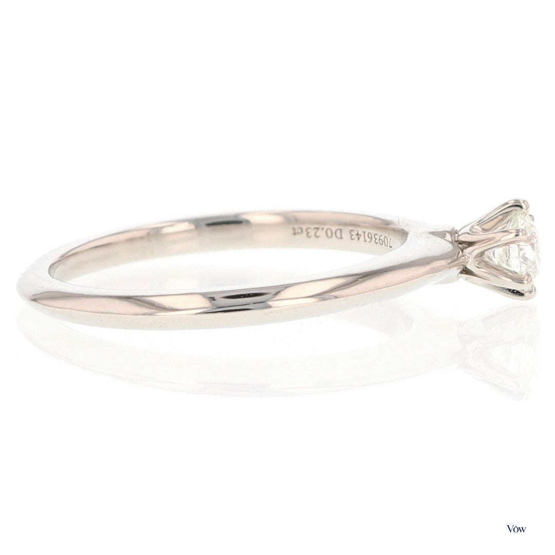 Tiffany & Co. Round Diamond Solitaire — 0.23ct Platinum — Authentic Pre-Owned