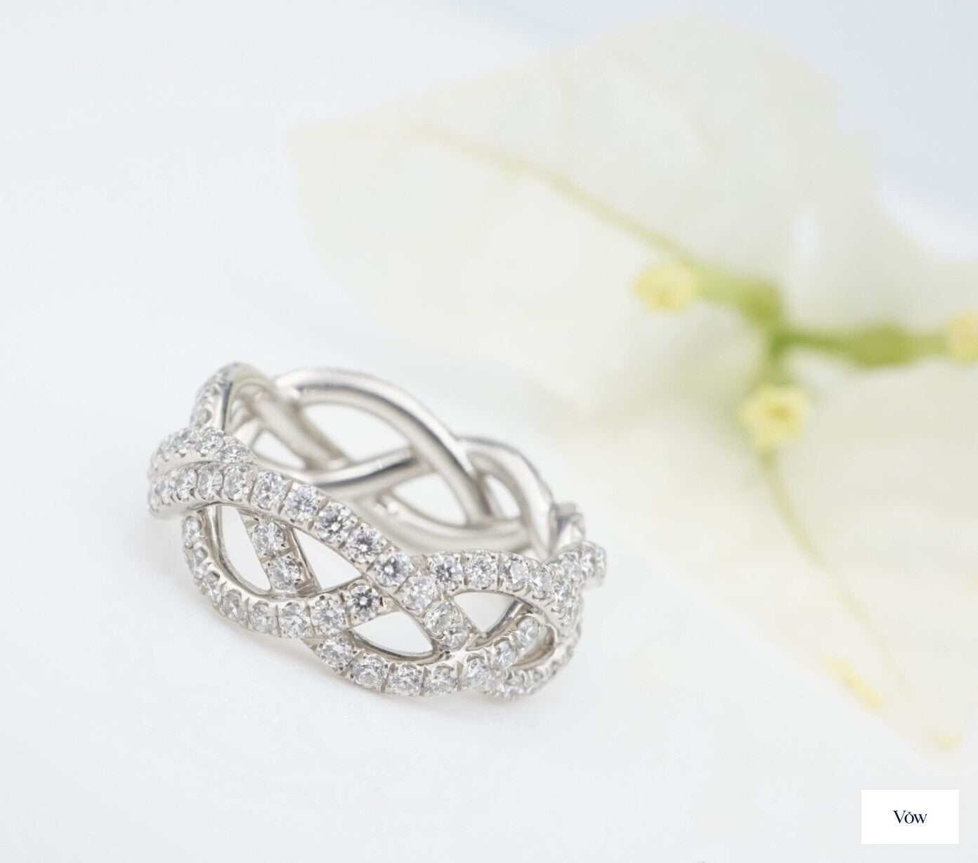 David Yurman Wisteria Diamond Band — 1.16ct, Platinum — Authentic Pre-Owned