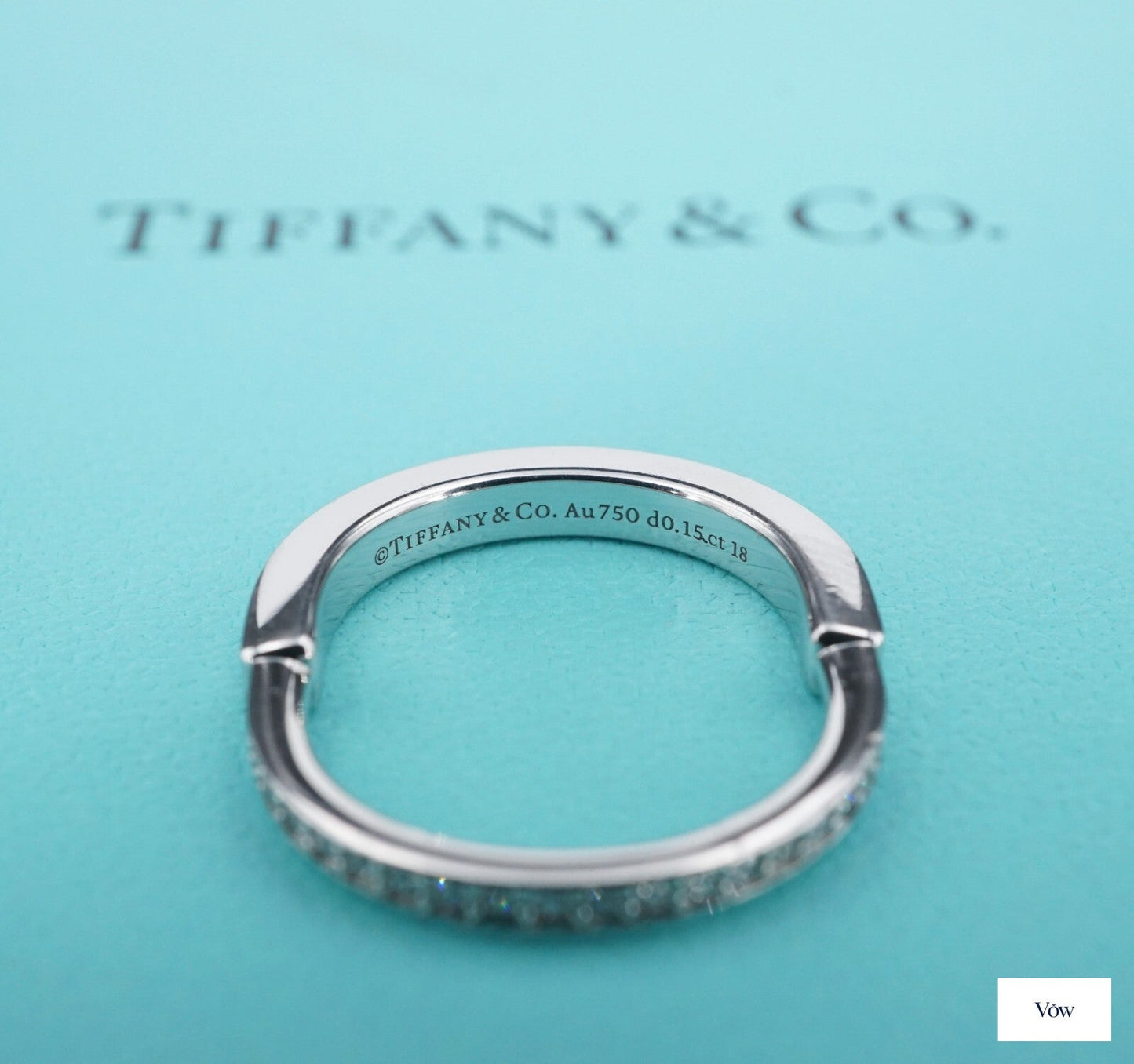 Tiffany & Co. Lock Collection Diamond Ring — 18k White Gold — Authentic Pre-Owned