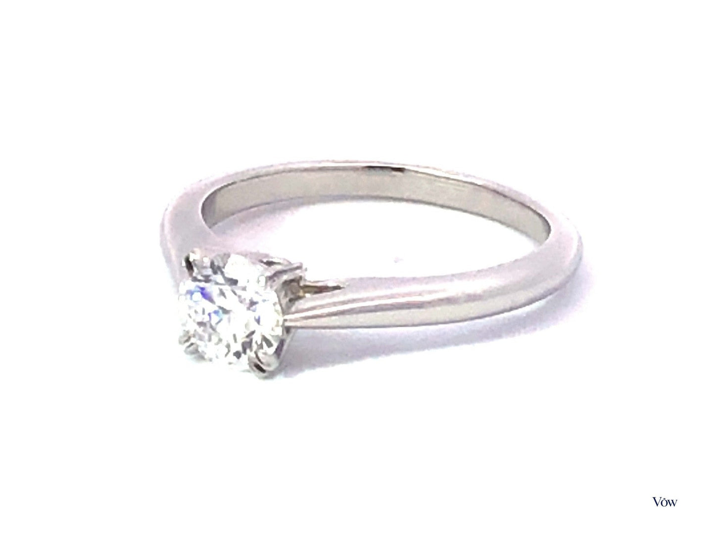 Harry Winston Solitaire Diamond Ring — 0.57ct Round, Platinum — Authentic Pre-Owned