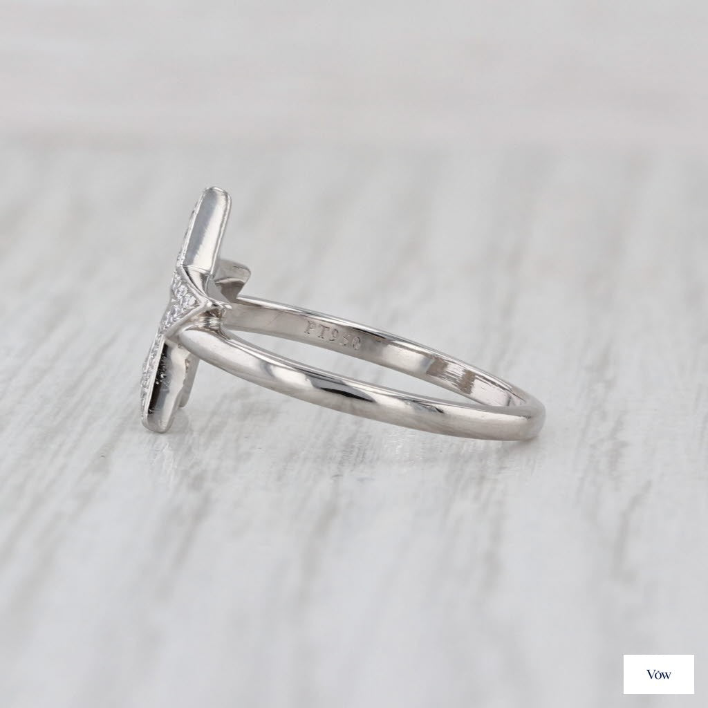 Tiffany & Co. Diamond Open Star Ring — 0.07ct, Platinum — Authentic Pre-Owned