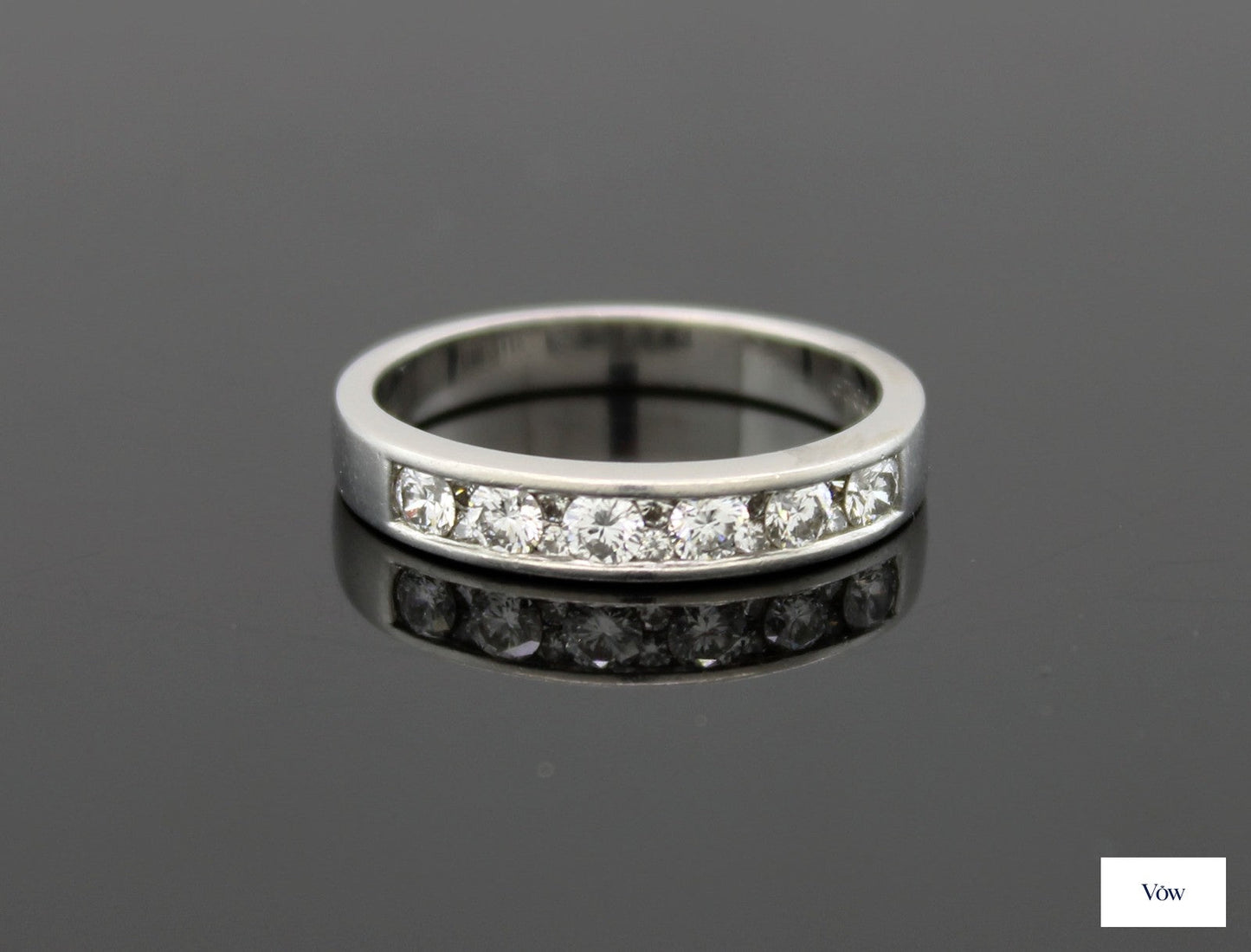 Tiffany & Co. Half Eternity Diamond Ring — .75ct Platinum — Authentic Pre-Owned