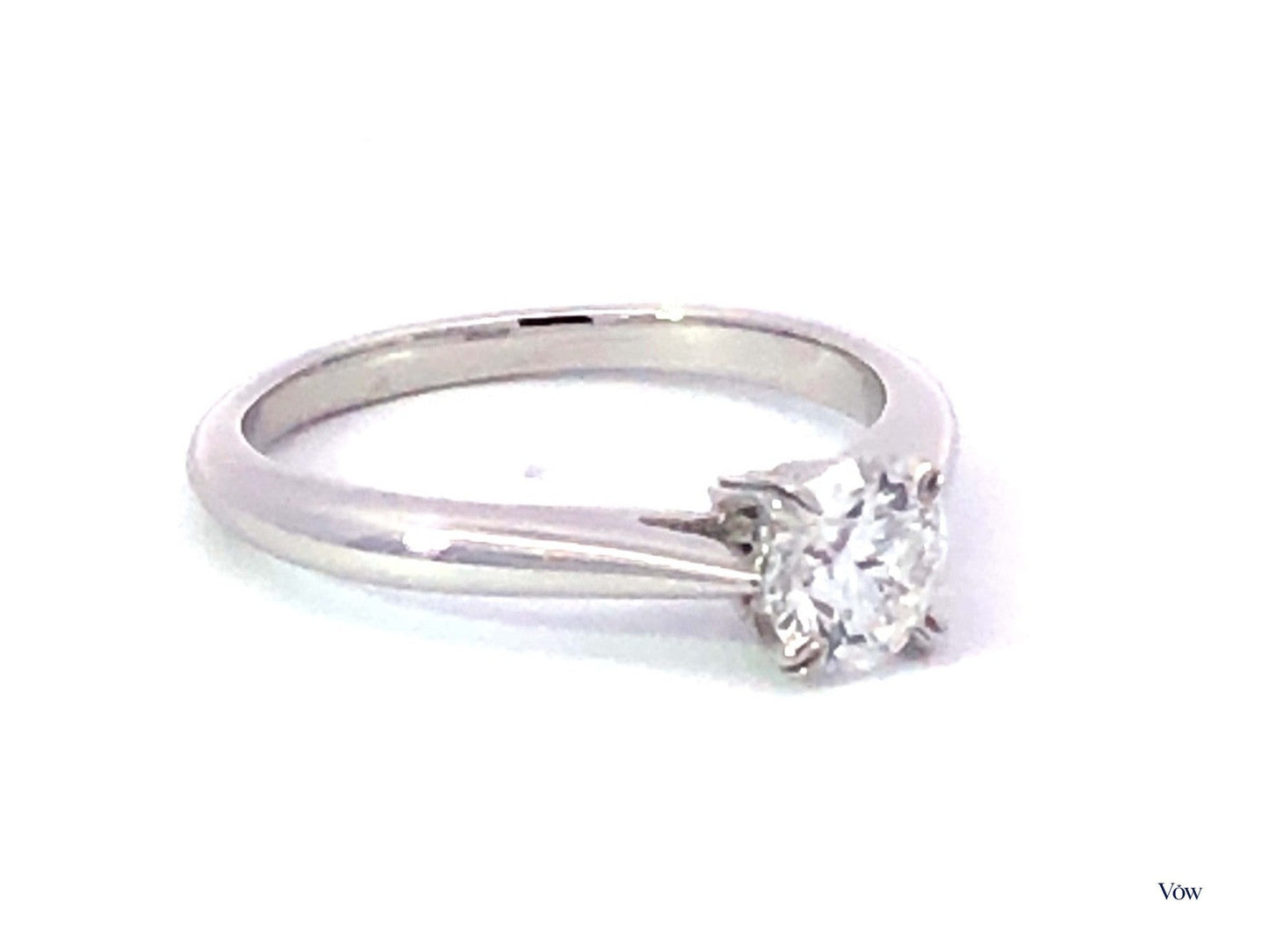 Harry Winston Solitaire Diamond Ring — 0.57ct Round, Platinum — Authentic Pre-Owned