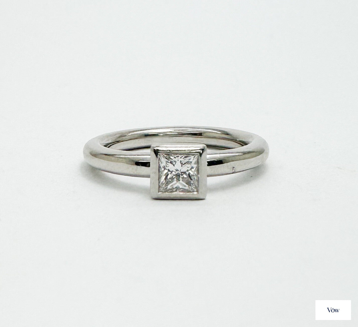 Tiffany & Co. Princess Diamond Ring — 34.00ct Platinum — Authentic Pre-Owned