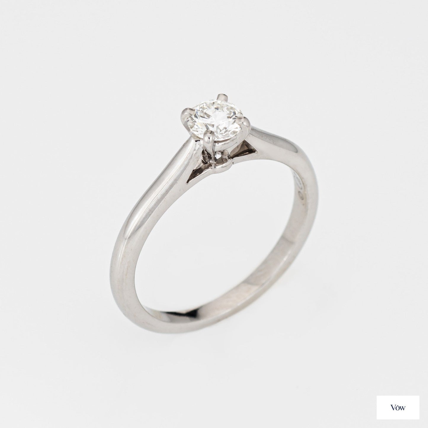 Cartier Solitaire Diamond Ring — 0.30ct Round, Platinum — Authentic Pre-Owned