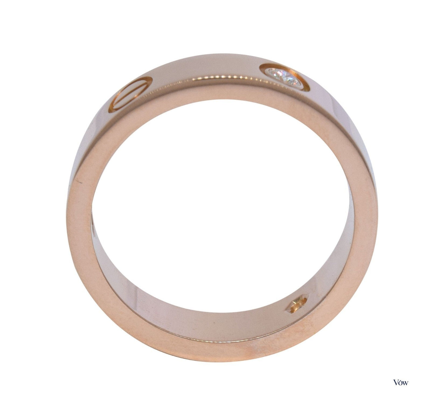 Cartier Love Ring — 0.22ct Diamonds, 18k Rose Gold — Authentic Pre-Owned