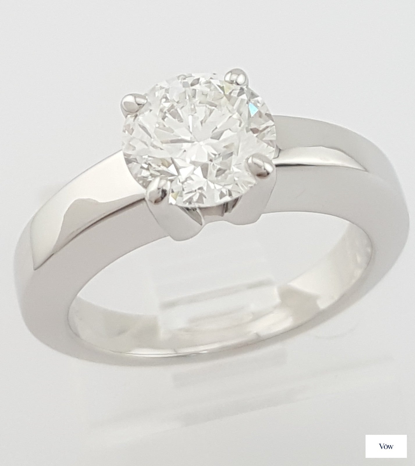 Cartier Solitaire — 1.16ct Round Diamond Platinum Ring — Authentic Pre-Owned