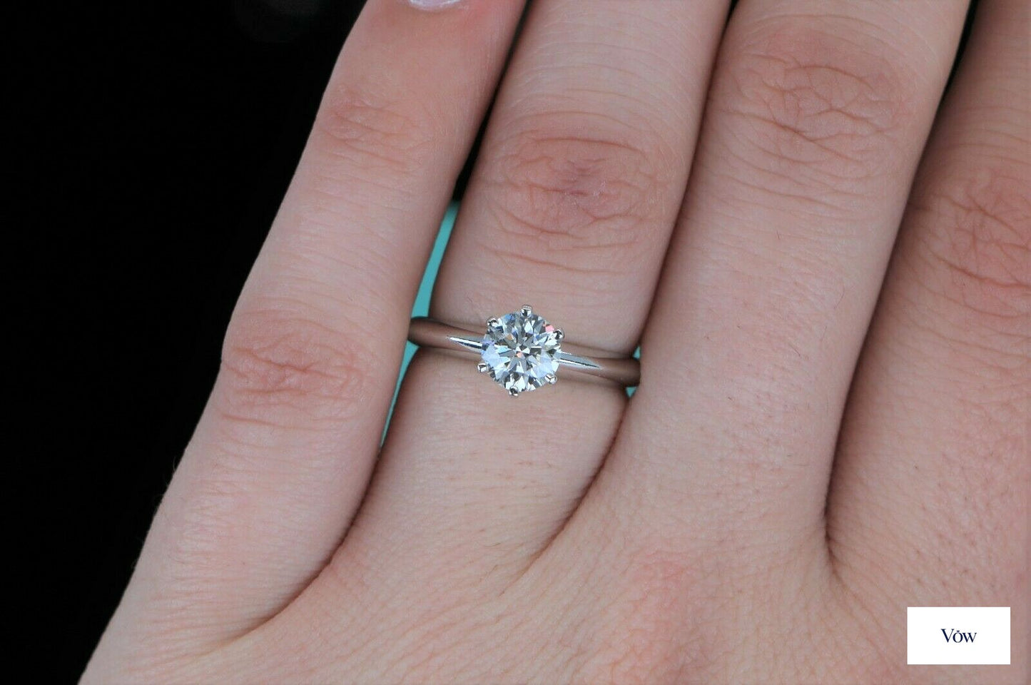 Tiffany & Co. Platinum Diamond Engagement Ring — 0.90ct Round — Authentic Pre-Owned