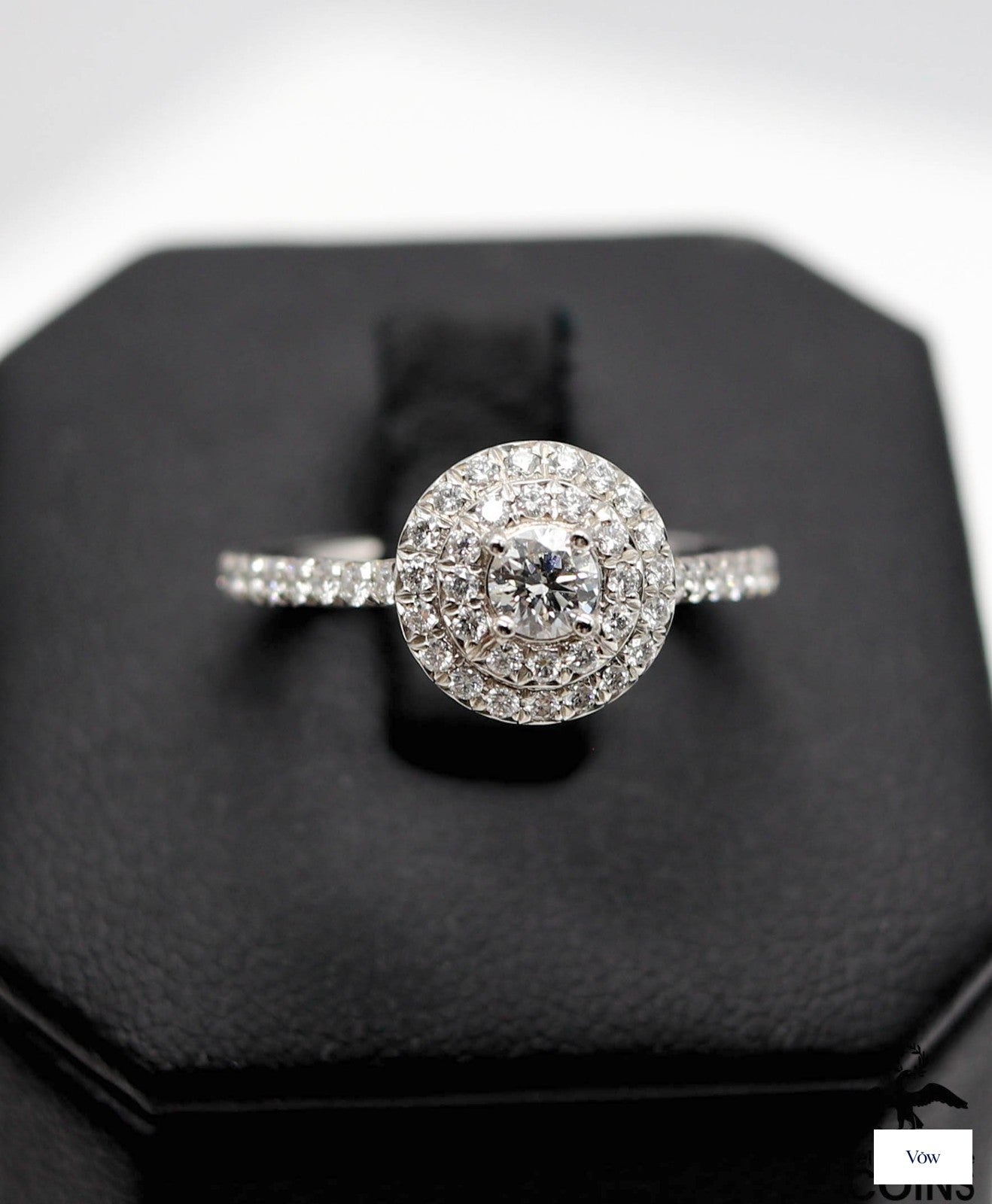 Tiffany & Co. Diamond Halo Engagement Ring — 0.46ct, Platinum — Authentic Pre-Owned