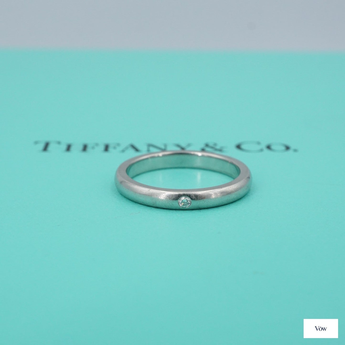 Tiffany & Co. Elsa Peretti Diamond Band — 0.02ct Round, Platinum — Authentic Pre-Owned