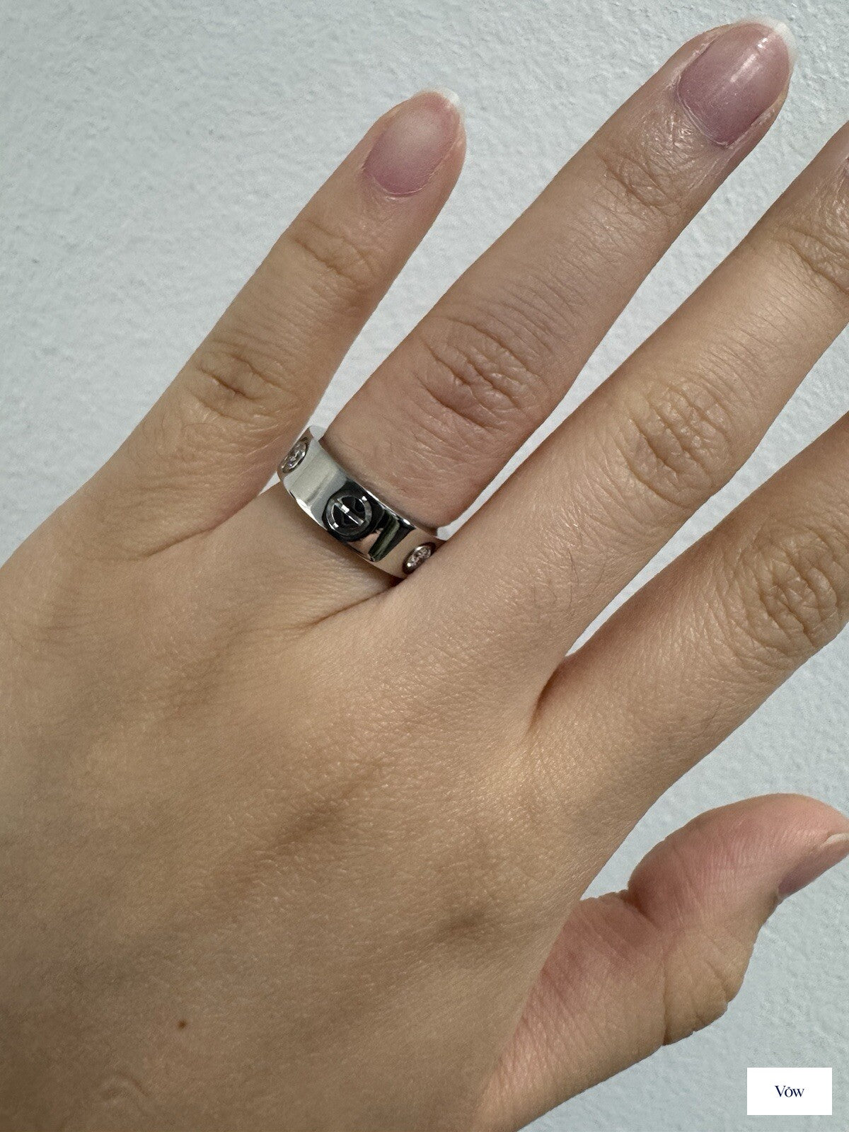 Cartier Love Ring — 0.22ct Round Diamond, 18K White Gold — Authentic Pre-Owned