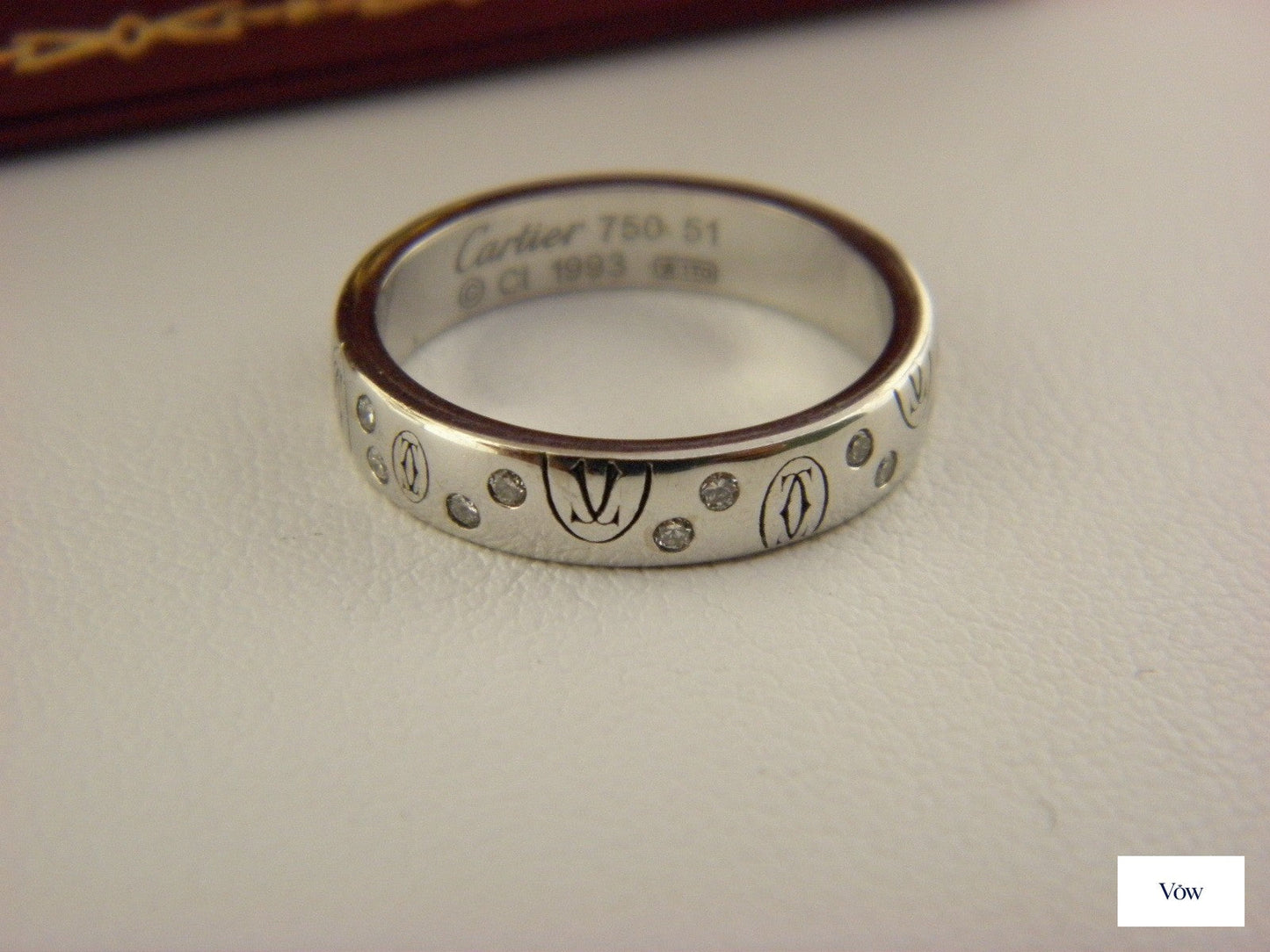 Cartier Logo de Cartier — 0.14ct Round Diamonds, 18K White Gold — Authentic Pre-Owned