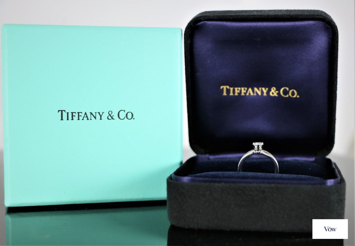 Tiffany & Co. Channel Set Diamond Ring — 0.32ct Round, Platinum — Authentic Pre-Owned