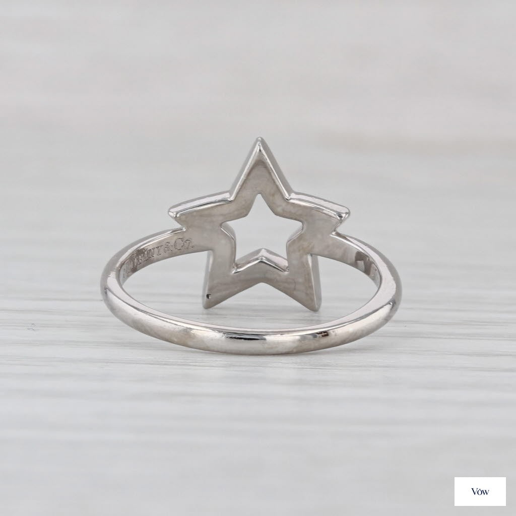 Tiffany & Co. Diamond Open Star Ring — 0.07ct, Platinum — Authentic Pre-Owned